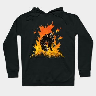 skull flames Hoodie